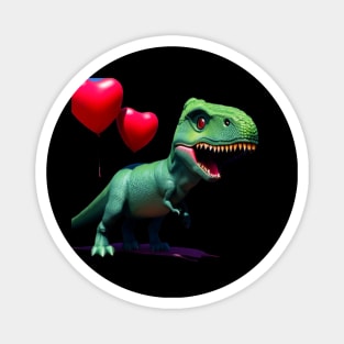 I Steal Hearts Valentines Day T-Rex Dinosaur Magnet